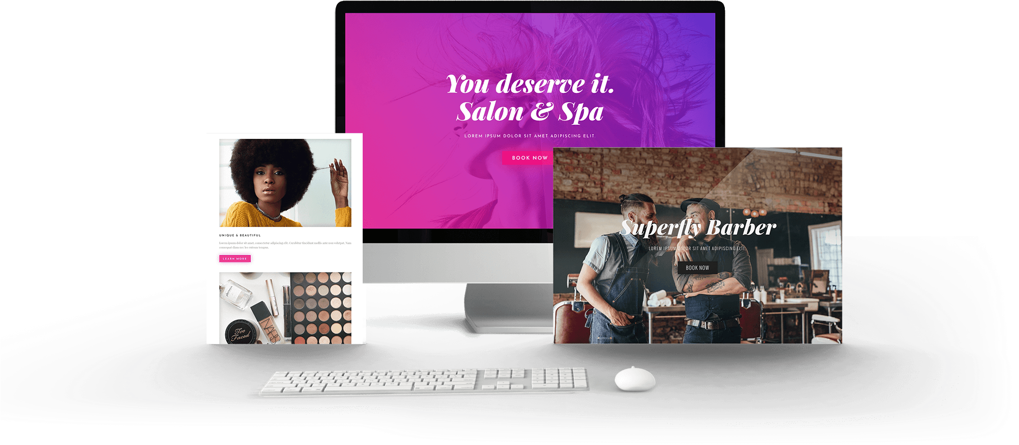 Salon & Barber Layout - Barbershop (2500x909), Png Download