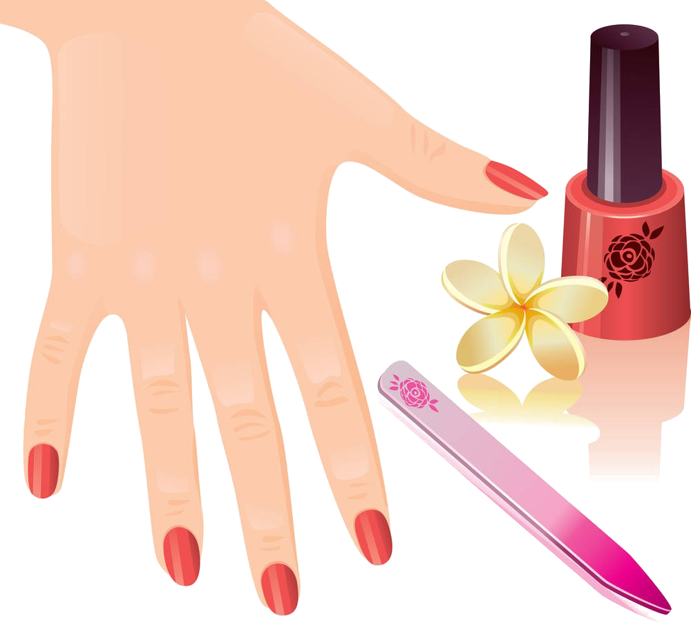Manicure Clipart Manicure Pedicure - Nail Painting Clipart (1000x905), Png Download