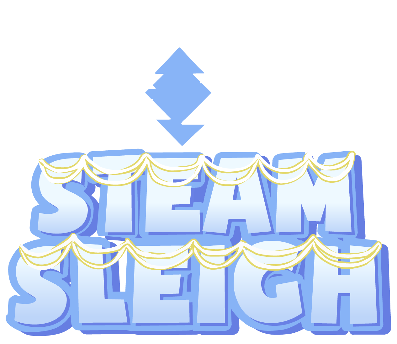 Steam Sleigh - Christmas (1301x1110), Png Download