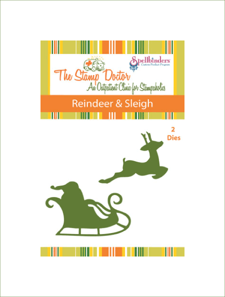 Reindeer & Sleigh Dies - Illustration (450x594), Png Download