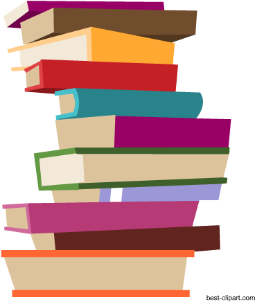 Pile Of Books Free Clipart Image - Clip Art (450x450), Png Download