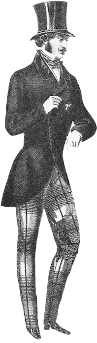 Victorian Clip Art Man With Top Hat - Victorian Era Man Clipart (236x734), Png Download