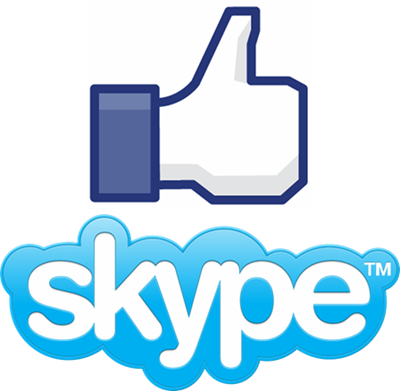 Skype - Skype Facebook Png (400x391), Png Download