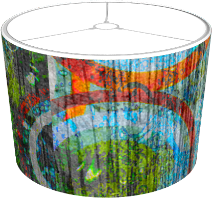 Grunge Retro Vintage Circles Pattern - Lampshade (674x516), Png Download