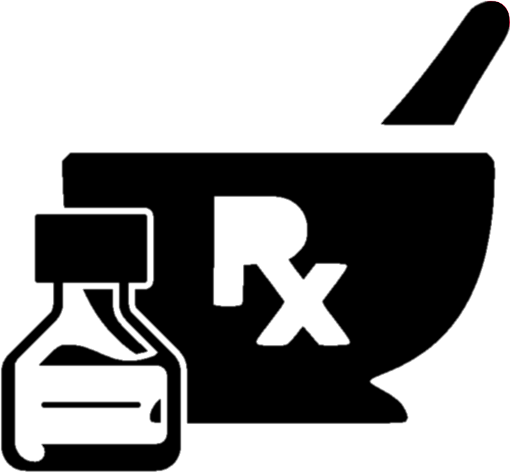 Pharmacy Edited - Black Symbol Pharmacy Png (721x667), Png Download
