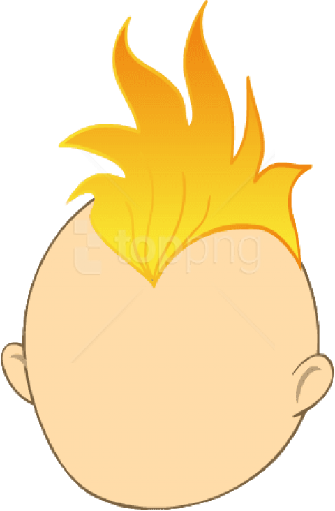 Orange Mohawk - Mohawk Clipart (300x457), Png Download