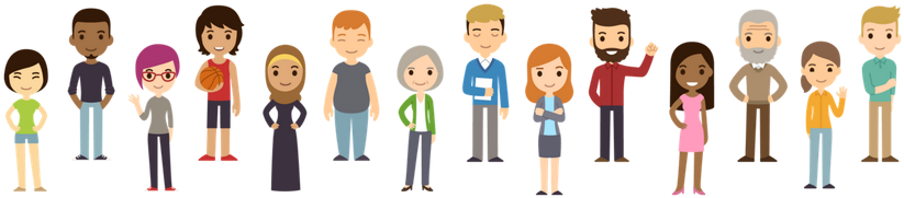 New Customer Acquisition - Cartoon People Free (859x305), Png Download