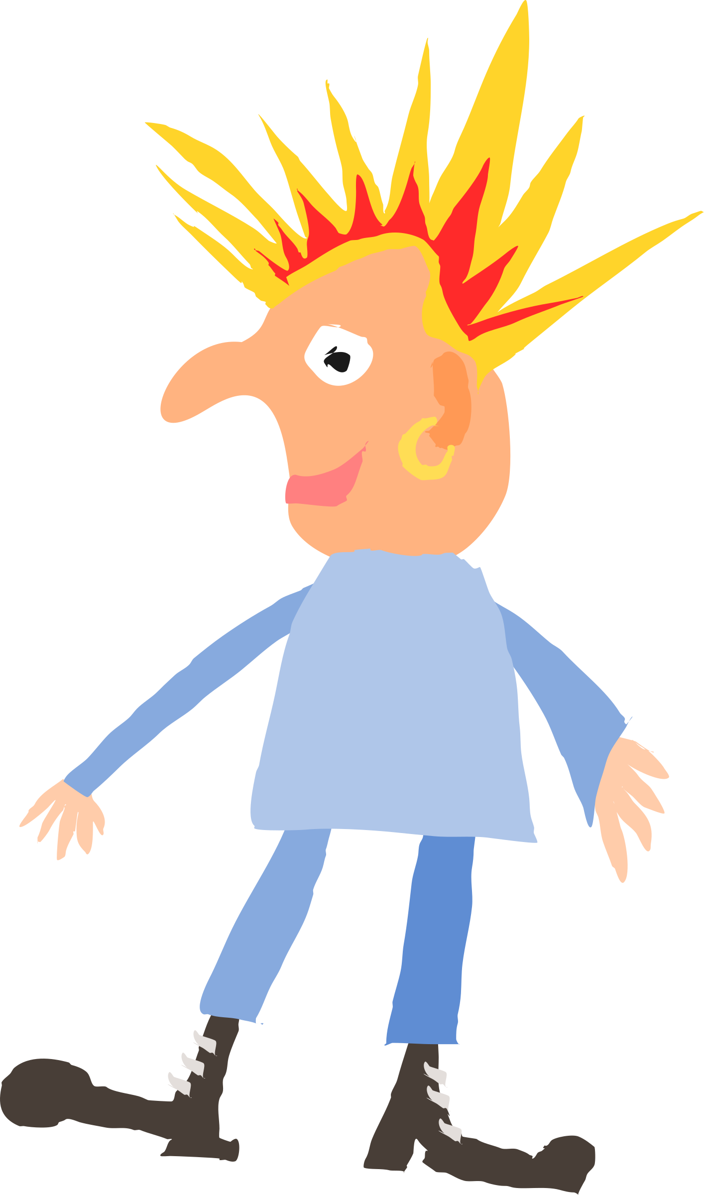 Rough Punk Rock - Rocker Clip Art (471x800), Png Download