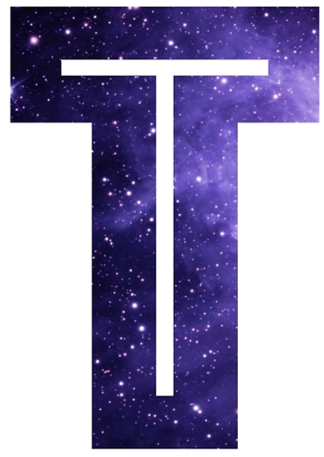 Letter T Png Free Download - Letter T Galaxy Design (800x800), Png Download