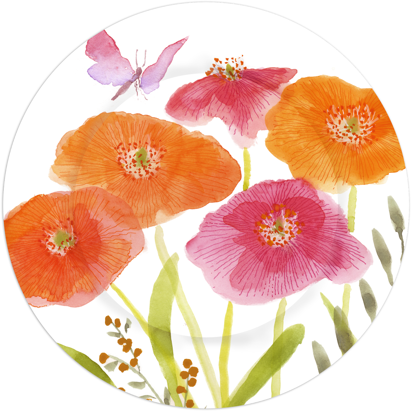 Ff1665 Watercolor Bright Poppy - Corn Poppy (1600x1600), Png Download