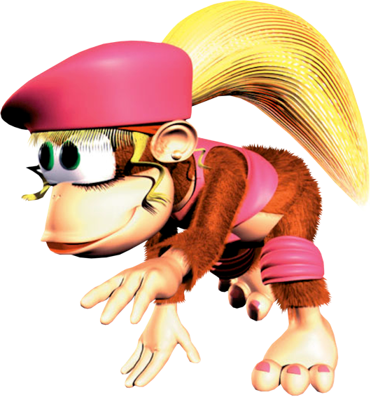 This Picture Makes Her Rump Look Big - Donkey Kong Country 2 Dixie (530x566), Png Download
