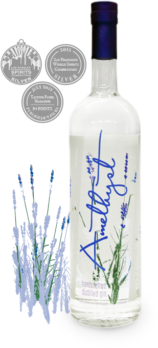 Amethyst Lavender Gin Bottle Photograph - Amethyst Lavender Gin (311x702), Png Download
