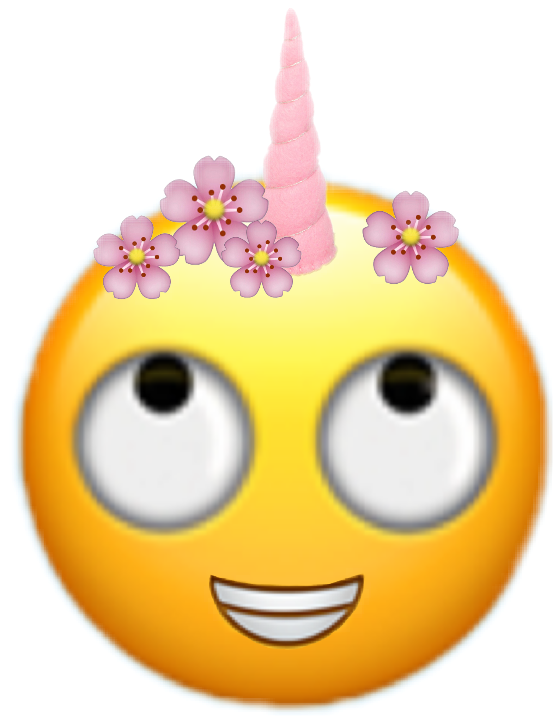 Unicorn Sticker Emoji Emojistickers Newemoji - Fleurs De Cerisier - Emoji Grand Tote Bag (553x716), Png Download