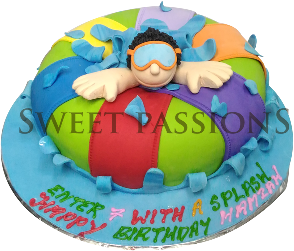 Underwater Diver Cake - Mumbai (655x600), Png Download