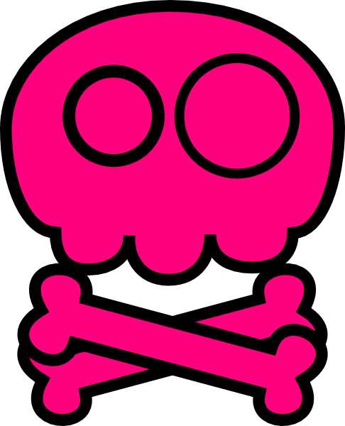Skull Clipart Pink - Punk (pink) Baby Blanket (486x600), Png Download