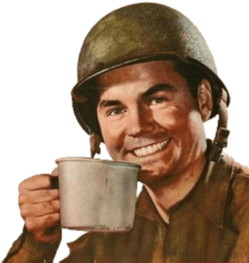 Vintage Us Soldier - Like My Coffee How I Like My Women (400x400), Png Download