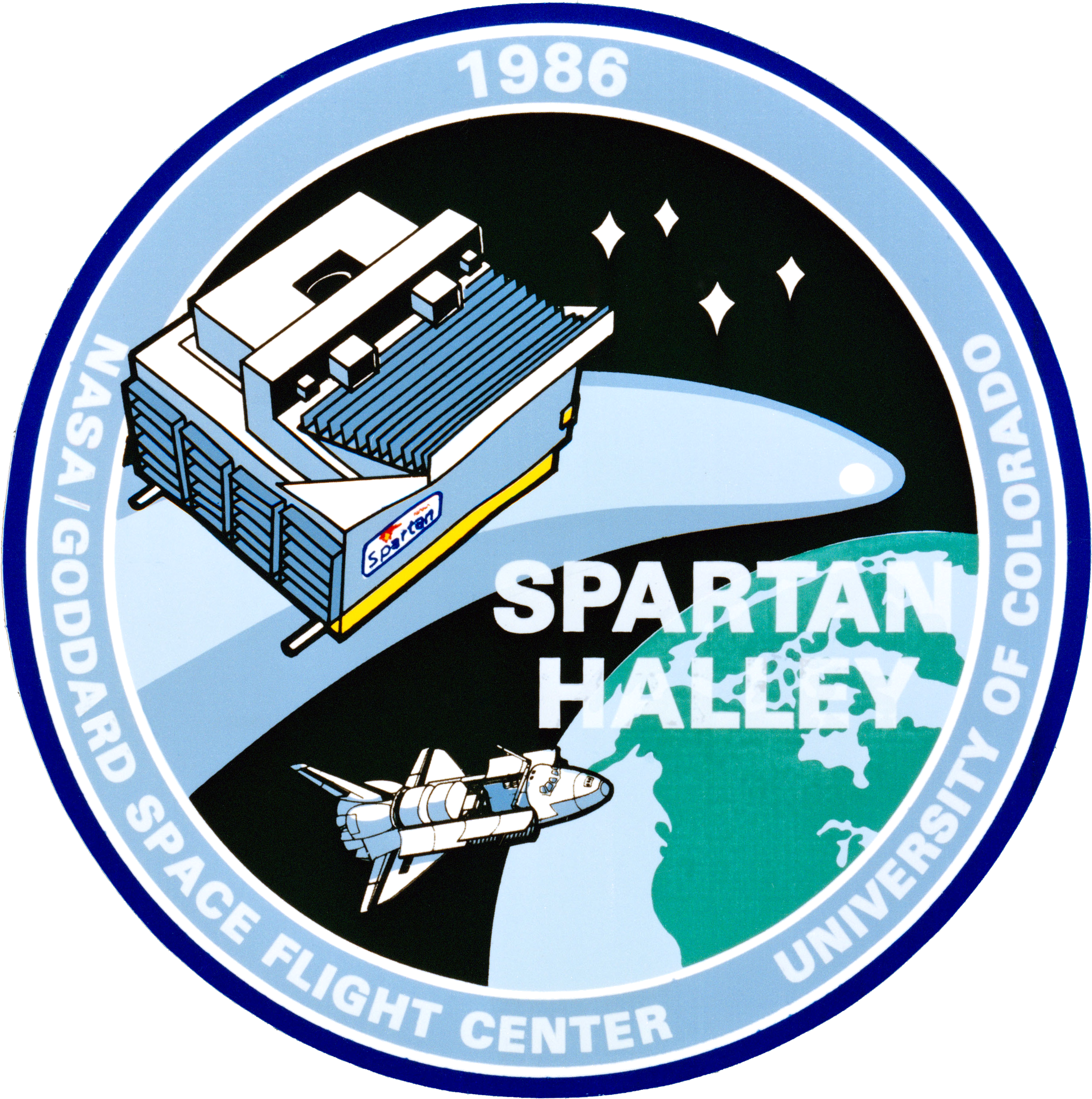 Insignia Of Spartan-halley - Space Shuttle Challenger (2702x2718), Png Download