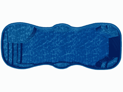 Coral Sea Lounger Fiberglass Swimming Pool - Coral Sea Lounger (400x300), Png Download