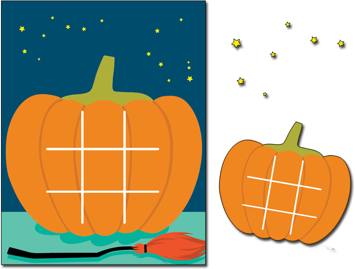 Pumpkin Tic Tac Toe - Pumpkin (760x560), Png Download