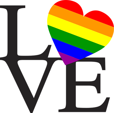 Lgbt Love Wall Sticker - Sticker (374x372), Png Download