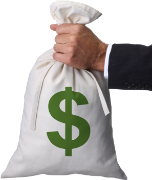 Splitting Real Estate Sales Commission - Hand Bag Of Money (301x399), Png Download