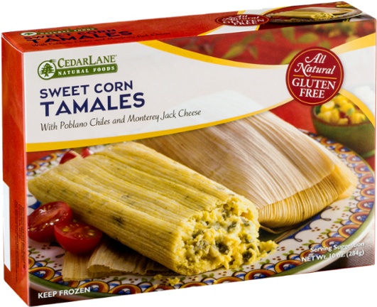 Cedarlane Gluten Free Sweet Corn Tamales - 10 Oz Box (600x600), Png Download