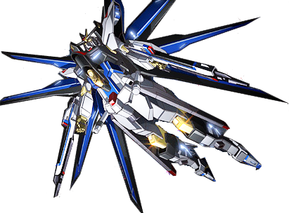 8784 Render Freedom Strike - Strike Freedom Gundam Png (411x304), Png Download