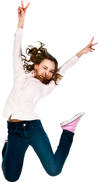 Competitive - Girl Jumping Png Transparent (500x600), Png Download