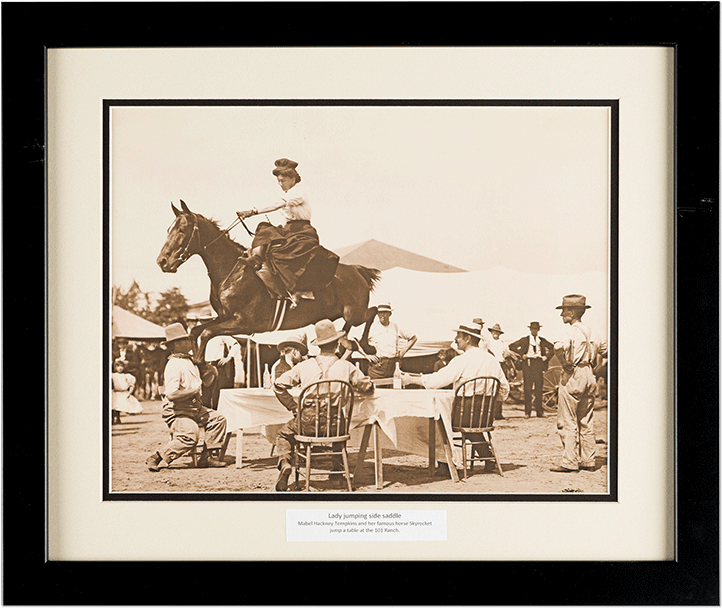 Mable Hackney Tompkins And Her Famous Horse Skyrocket - Oklahoma (800x800), Png Download