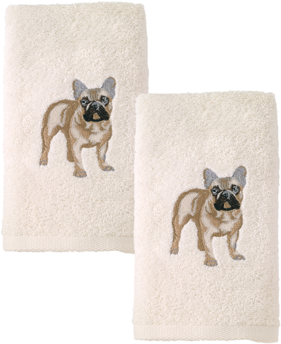 Avanti Linens Dog 2-pack Hand Towel - Avanti Dog 2-pc. Cotton Hand Towel Set - White (800x800), Png Download