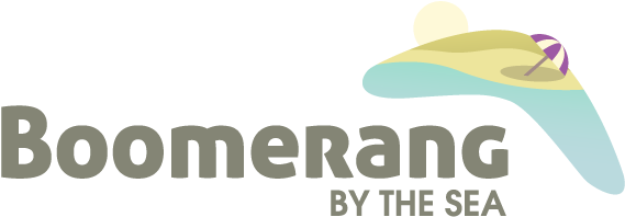 Boomerang By The Sea (613x243), Png Download