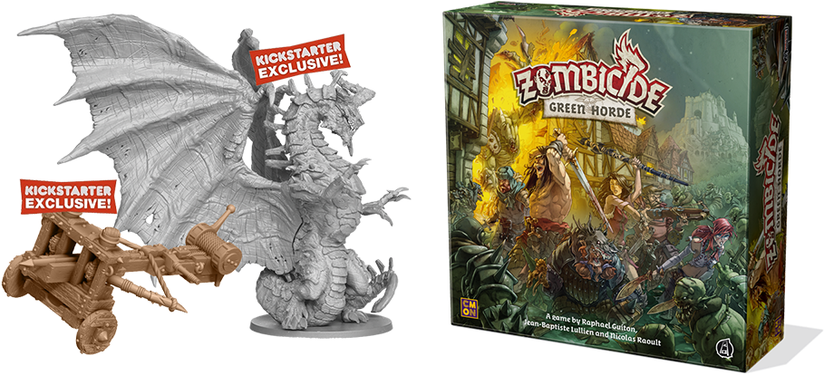 Green Horde Kickstarter Retail Pledge - Zombicide Green Horde Release (960x433), Png Download
