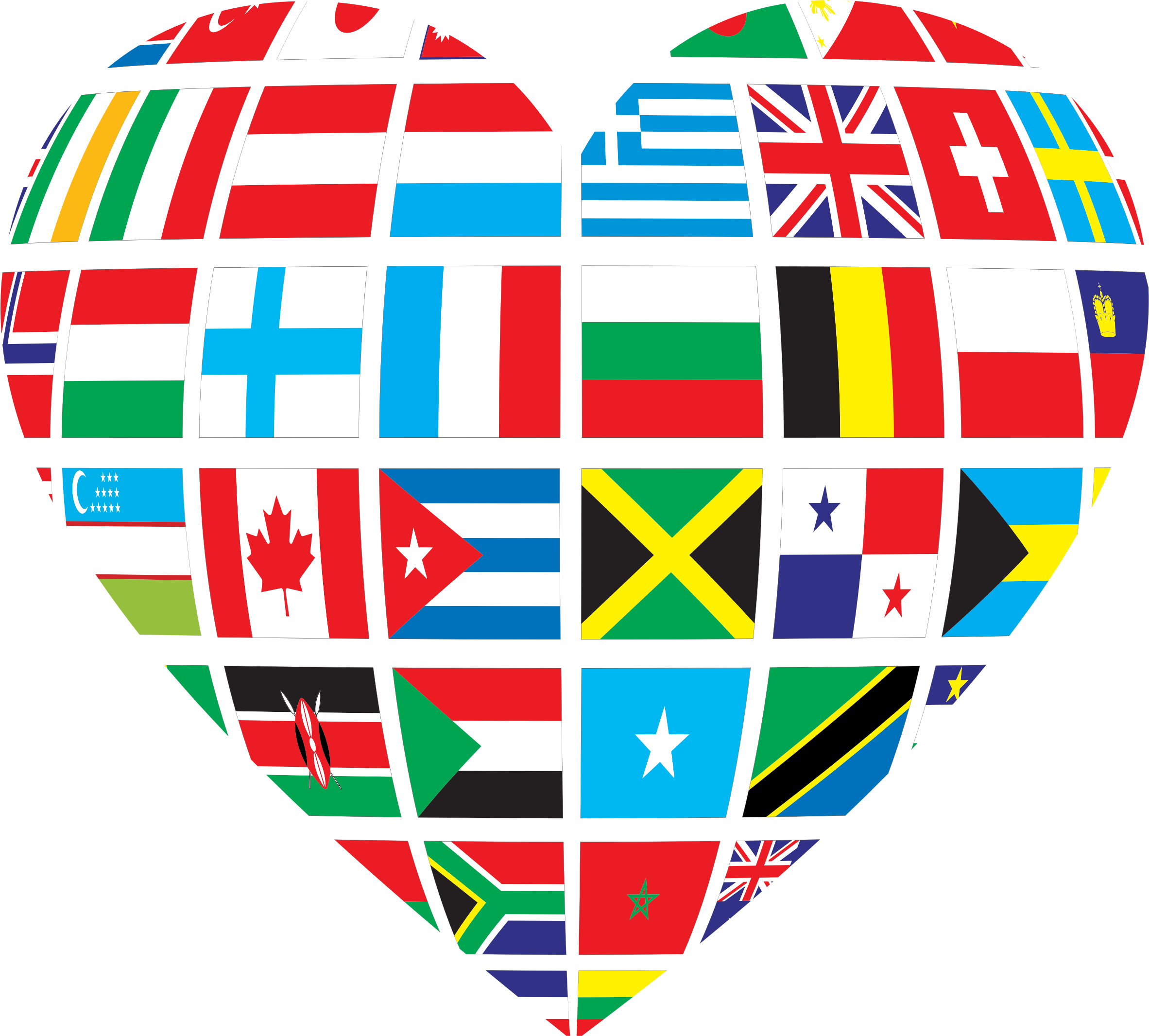 Heart World Clipart - Global Heart (2365x2132), Png Download