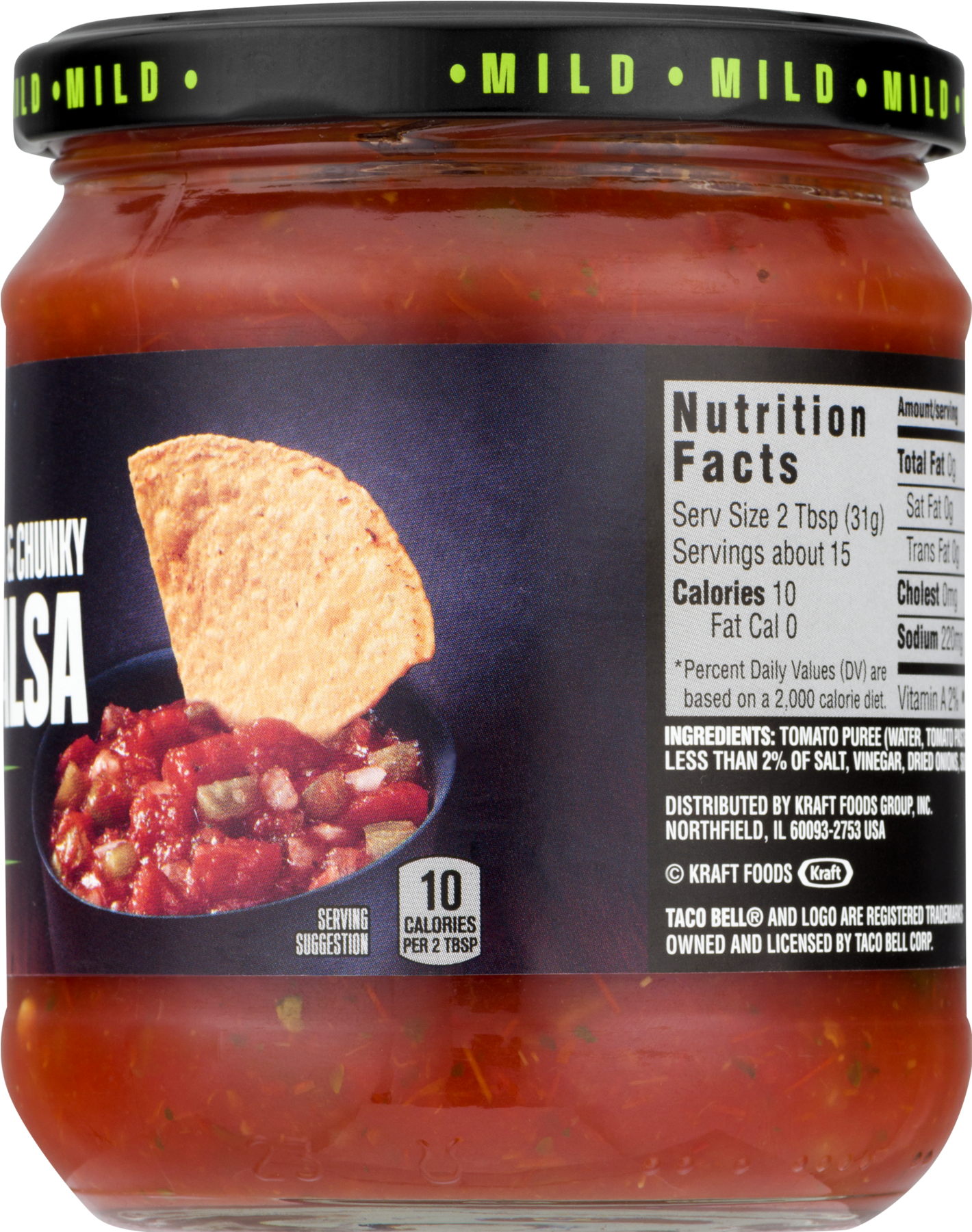 Taco Bell Thick & Chunky Salsa - 16 Oz Jar (1800x1800), Png Download