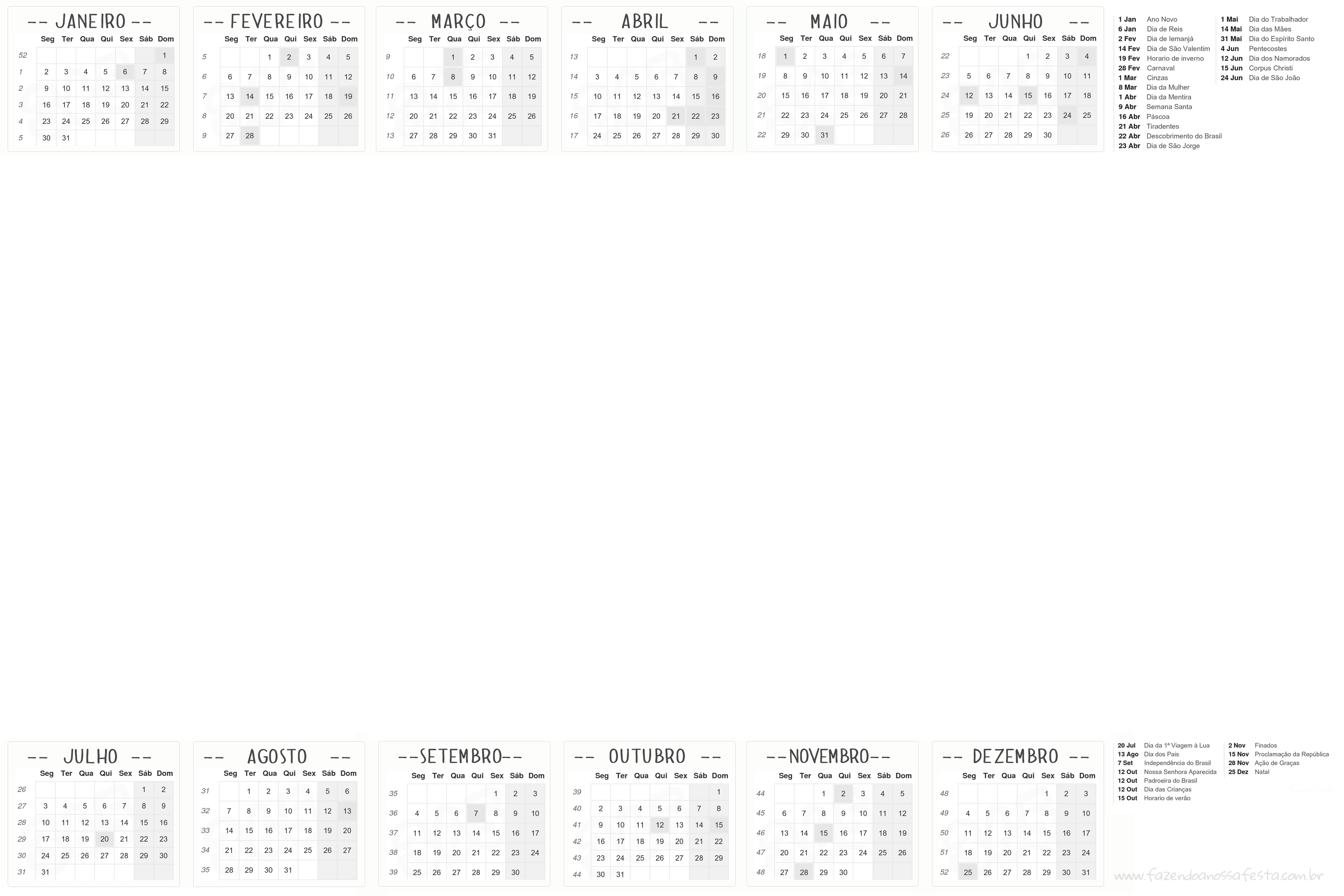 Calendario 2017 Com Fundo Transparente - Number (3500x2333), Png Download