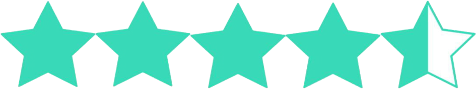 Fourandahald Start - 4 1 2 Stars (1000x257), Png Download