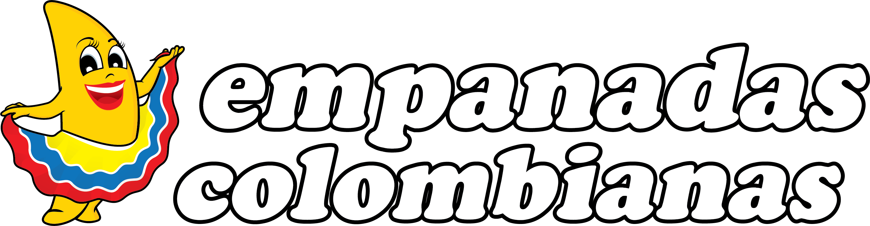 Empanadas Colombianas - Empanadas Colombianas Logo (3001x779), Png Download