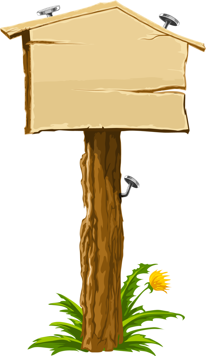 Wooden Signpost With Grass And Stones - Blank Sign (1920x1200), Png Download