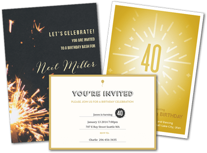 Birthday Party Invitations - Digital Birthday Invitations (450x300), Png Download