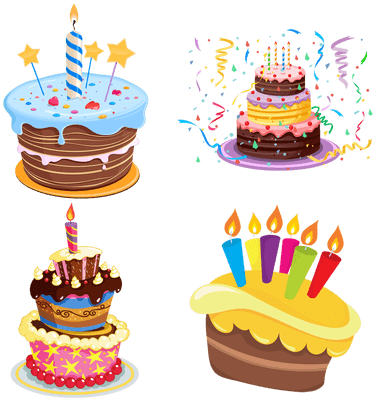 Picture Download Birthdays Transparent Png Images - Cartoon Birthday Cake (400x400), Png Download