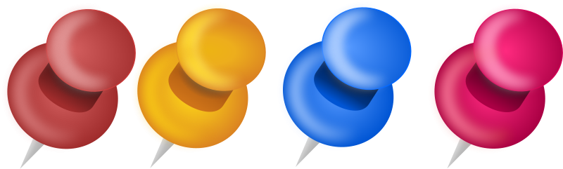 Push Clipart - Pins Clipart Png (800x241), Png Download