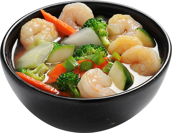 Shrimp Vegetable Soup - Asian Shrimp Vegetable Soup (588x456), Png Download