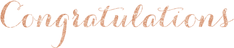 Congrats - Wedding Congrats Png (800x209), Png Download