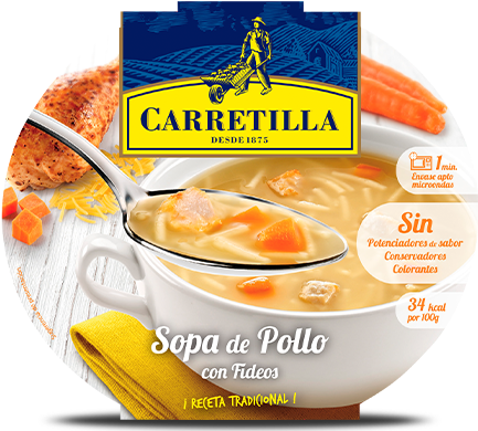 Chicken Noodle - Soup - Carretilla Seafood 9.88 Oz. Each Piquillo Pepper Stuffed (466x392), Png Download