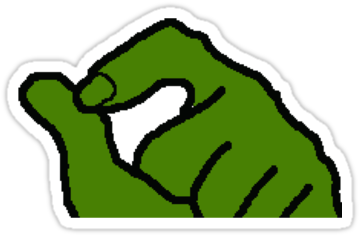 Smug Pepe Hand - Pepe The Frog Hand (375x360), Png Download