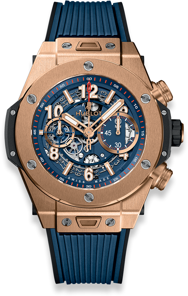 Big Bang Unico King Gold Blue - Hublot Big Bang Unico Titanium Blue (1000x1000), Png Download