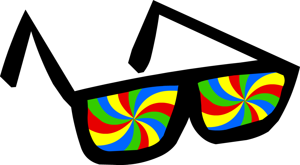 Swirly Glasses Icon - Club Penguin Swirly Glasses Cutout (1241x683), Png Download