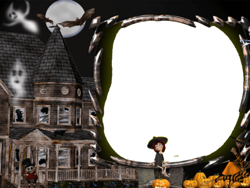 Moldura Para Foto Halloween - Halloween Molduras Png (800x600), Png Download