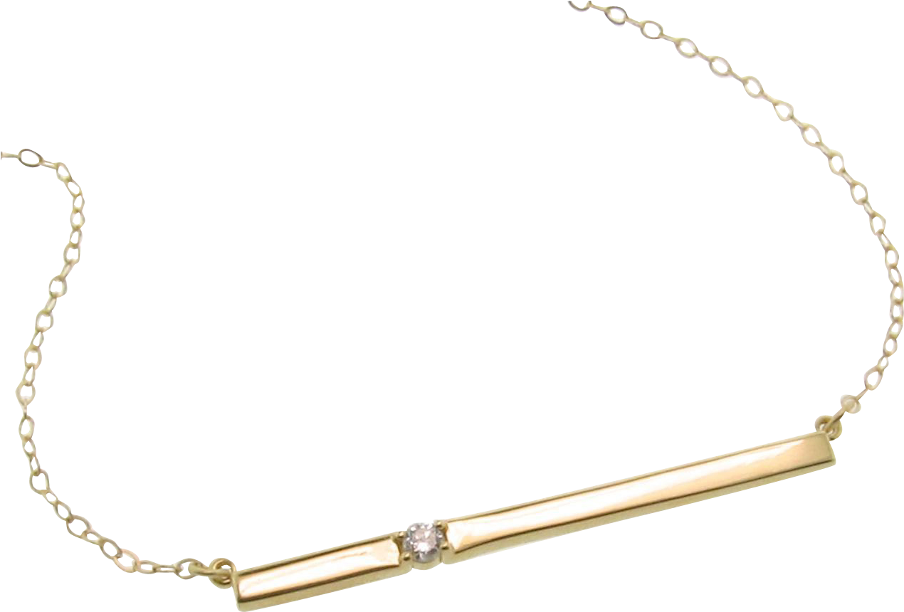 Bar Necklace Horizontal Curved Best Of Gold - Gold (1269x1269), Png Download