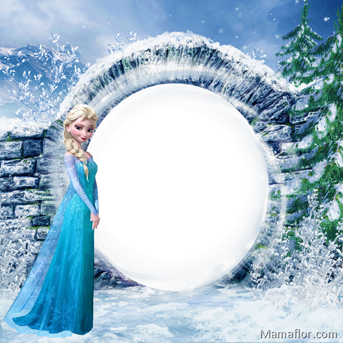 Marco Fotos Elsa Frozen Anna Y Elsa, Elsa Frozen, Moldings, - Marco Para Foto Elsa (500x500), Png Download